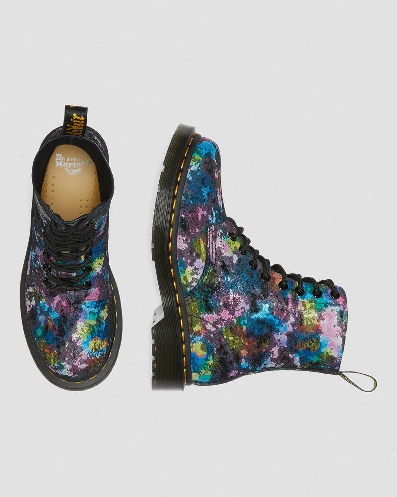 Dr Martens 1460 Pascal Confetti Suede Veterlaarzen Dames Zwart | NL 593KOR